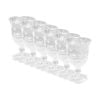 6PK SS Collective Clear Acrylic Wine Glass Star Patterned Drinkware 14x9cm