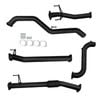 Ignite Exhausts Turbo Back For Isuzu D-max 4jj3 No Cat & Straight Pipe Black Aluminised Steel