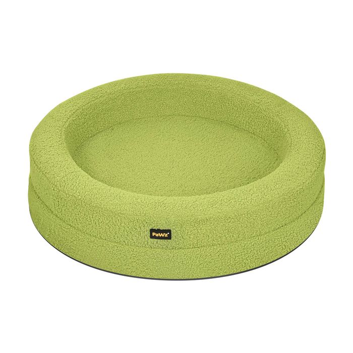 PaWz Orthopedic Dog Bed Donut Calming Bolster Indoor Outdoor Washable Green