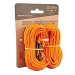 2 Guy Ropes & 4 Reflective Guy Lines For Tents - Fluro Orange