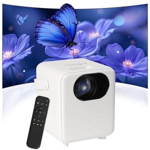 ALLIUMS Projector Ultimate 9500Lumens HD 1080p Supported (White)