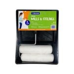 Pro Renovator 230mm Walls And Ceilings 4 Piece 2 Polyester Rollers Kit