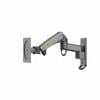 P&P Gunmetal Grey Wall Mounted Gas Strut Monitor Arm For Smooth Ergonomic Screen Positioning