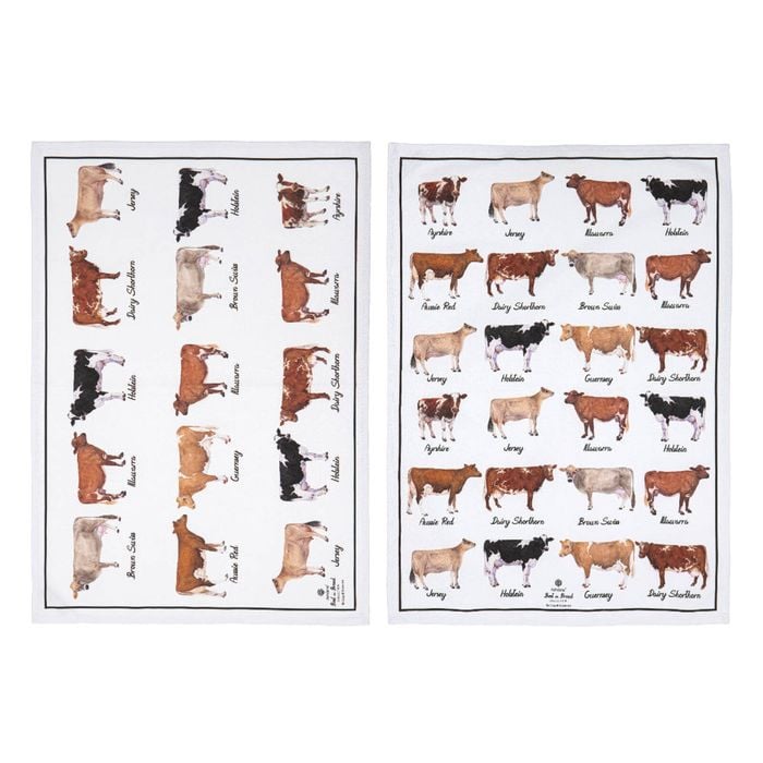 Ashdene Best Breed Dairy Cow Set Of 2 Kitchen Towels