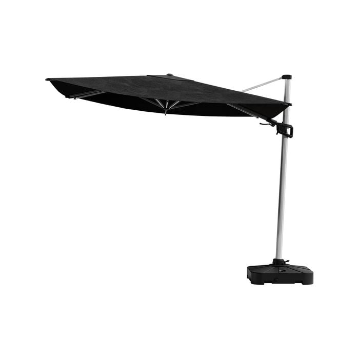 Coolaroo 3 x 4m Rectangle Black Hampton Cantilever Umbrella With Base