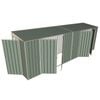 Build-A-Shed 1.2 x 6.0 x 2.0m Tunnel Shed Tunnel Hinged Door with 2 Double Hinged Side Doors - Green
