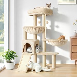 BEASTIE Cat Tree Tower Beige 104cm