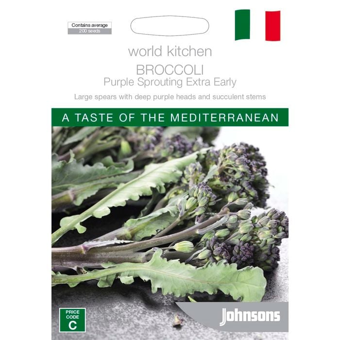 Johnsons World Kitchen Broccoli Purple Sprouting Extra Early Seeds
