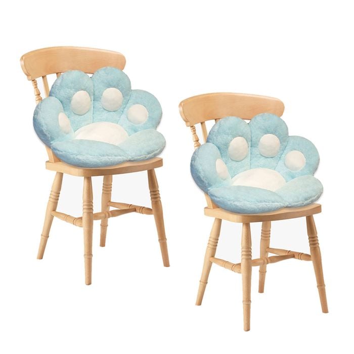 Soga 2x Blue Paw Cushion Lazy Sofa Plush Backseat Pillow Home Decor