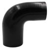 GASO 90 Degree Reducer Elbow 3" to 2.5" (76-63mm) Silicone Hose Black