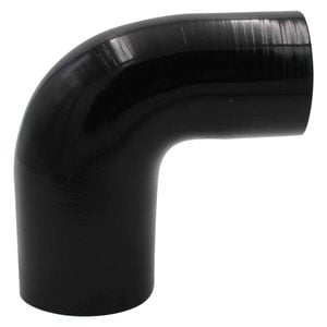 GASO 90 Degree Reducer Elbow 3" to 2.5" (76-63mm) Silicone Hose Black