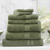 7pc Renee Taylor Stella Hand/Bath Towel/Mat Set Soft Bamboo Cotton 650 GSM Jade