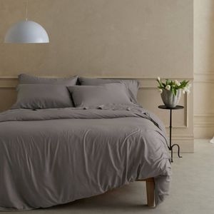 Bedding Co. Organic Bamboo Quilt Cover Set 350TC Simply Taupe Queen