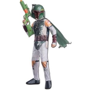 Star Wars Boba Fett Boys Childrens Fancy Dress Up Party Costume Set Size S