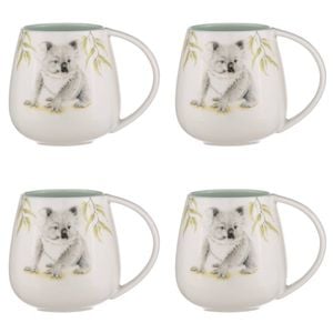 4PK Ashdene Bush Buddies Koala Snuggle 500ml Mug - White
