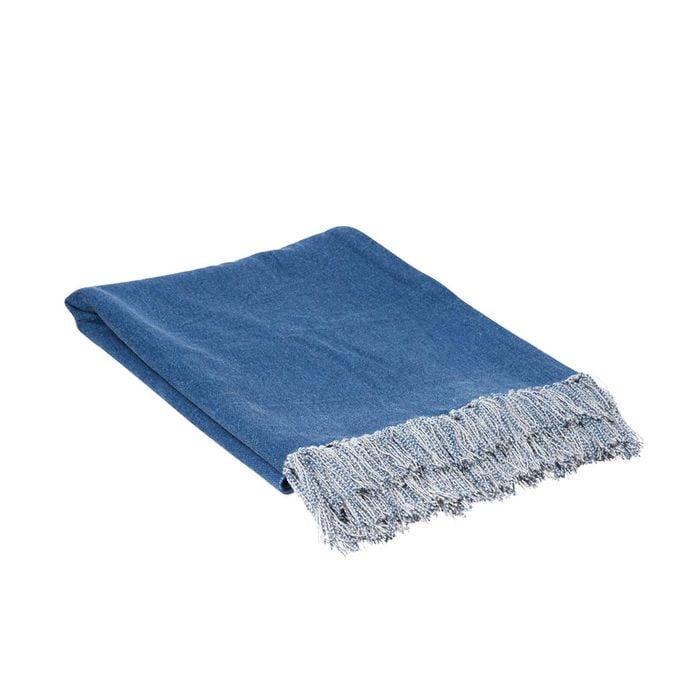 J.Elliot Idris Cotton Throw Santorini Blue Home