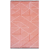 Fab Habitat 180x270cm Burnt Orange And White Tokyo Recycled Plastic Outdoor Rug