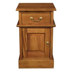 Centrum Furniture Tasmania 1 Door 1 Drawer Bedside Table - Left - Light Pecan
