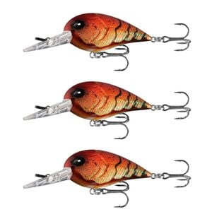 3x 13 Fishing 50mm Gordito Crankbait Fishing Lures - Fire and Ice Craw