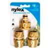 Nylex 12mm Brass 3 Piece Hose End Fitting Set