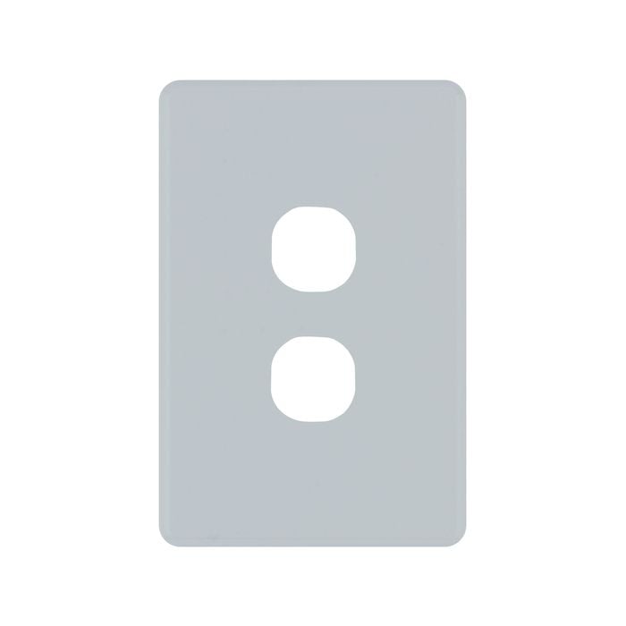 DETA Soft Grey S-Line  2 Gang Switch Cover Plate