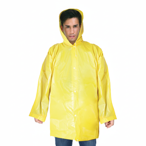 More Than Party Kids Yellow Raincoat Play Costume Waterproof Hood One Size