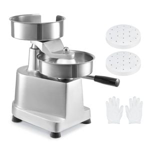 VEVOR 150mm Hamburger Beef Patty Maker Silver with Heavy Duty Food-Grade Stainless Steel