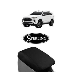 For Isuzu Mu-x 2021-on Sperling Custom Black Neoprene Car Centre Console Cover
