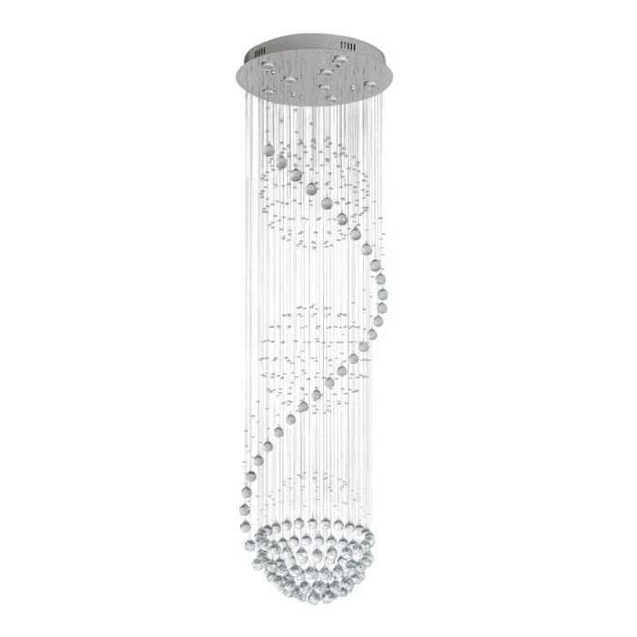 Eli & Co. Lighting Lunarelle Grand Spiral Crystal Chandelier 3CCT Ceiling Light – 60cm