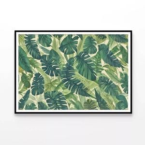 Lush Green Leaves Set  Print 100% Australian Made 90x60cm  (Poster)