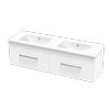 Clearlite Bathrooms 1500mm White Cashmere Valley Wall Hung Vanity