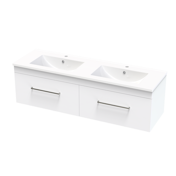 Clearlite Bathrooms 1500mm White Cashmere Valley Wall Hung Vanity