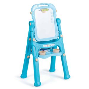Costway 4IN1 Kid Easel Adjust 22 Accessories Tray 360°Swivel-Blue