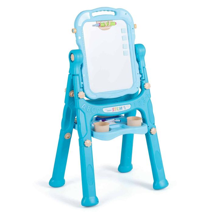 Costway 4IN1 Kid Easel Adjust 22 Accessories Tray 360°Swivel-Blue