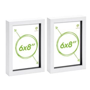 Nicola Spring Acrylic 3d Box Photo Frames - 6" X 8" - Pack Of 2