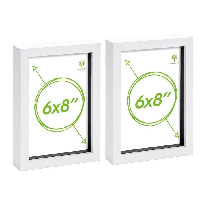 Nicola Spring Acrylic 3d Box Photo Frames - 6" X 8" - Pack Of 2