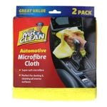 Mr Clean 40 x 40cm Microfibre Auto Cloth - 2 Pack