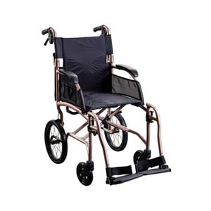 Unicare Health-410mm-Rose Gold-Aura-Lightweight Transit Wheelchair