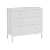 Zara Fluted 3 Drawer Chest White