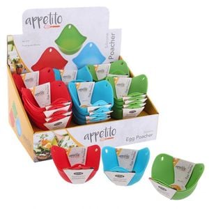 2pc Appetito Silicone Egg Poachers Home/Kitchen Breakfast Cooker Assorted