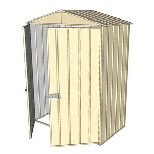 Build-a-Shed 1.5 x 0.8 x 2.3m Double Hinged Door Gable Shed - Cream