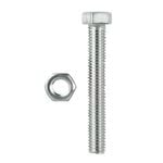 Pinnacle M12 x 100mm Stainless Steel Hex Head Bolts And Nuts - 2 Pack