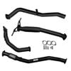 Ignite Exhausts Turbo Back For Nissan D22 Navara 2.5l 3" No Cat With Hotdog Black Aluminised Steel