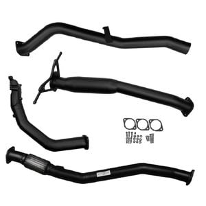 Ignite Exhausts Turbo Back For Nissan D22 Navara 2.5l 3" No Cat With Hotdog Black Aluminised Steel