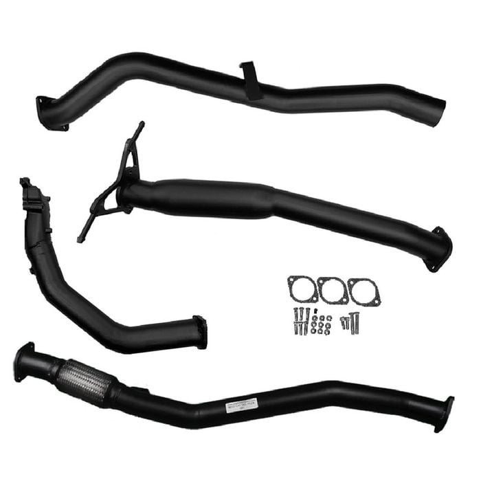 Ignite Exhausts Turbo Back For Nissan D22 Navara 2.5l 3" No Cat With Hotdog Black Aluminised Steel