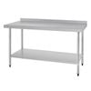Vogue Stainless Steel Prep Table with Splashback 1500mm