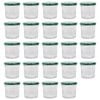 Argon Tableware Glass Jam Jars with Green Lids - 130ml - Pack of 24