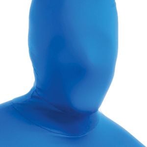 2nd Skin Full Head to Neck Face Mask Adult Halloween Costume Accessory for Sports Fans Blue Colour, ADULT
