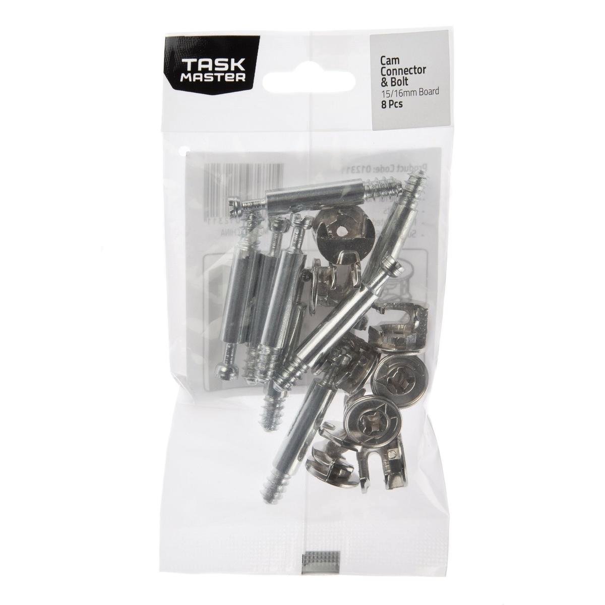 Taskmaster 44mm Cam Connector And Bolt - 8 Pack - Bunnings New Zealand