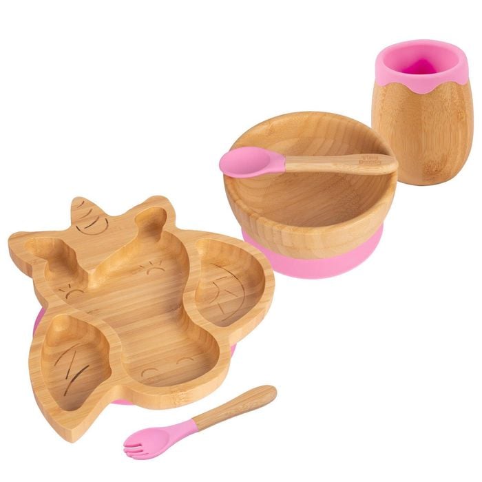 Tiny Dining 5pc Bamboo Unicorn Baby Weaning Set